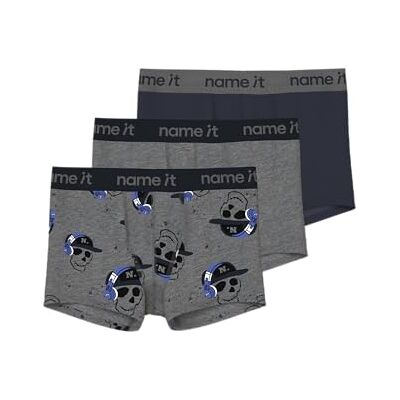 NAME IT Pojkar Nkmboxer 3P Mel Skull Noos, mörkgrå melange, Numeric_134, Mörkgrå melange, numeric_134 NAME IT Pojkar Nkmboxer 3P Mel Skull Noos, mörkgrå melange, Numeric_134, Mörkgrå melange, numeric_134