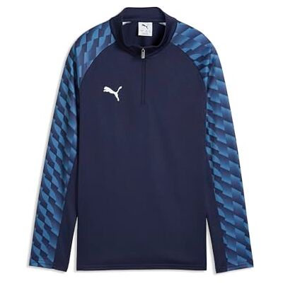 PUMA teamLIGA26 träning 1/4 dragkedja topp Jr svettjackor; 164, marinblå vit-blå horisont PUMA teamLIGA26 träning 1/4 dragkedja topp Jr svettjackor; 164, marinblå vit-blå horisont