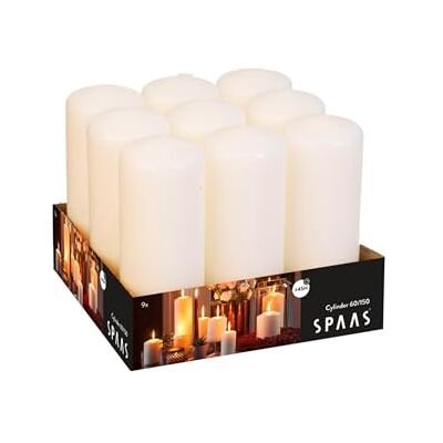 Spaas 9-pack stumpenklar 60/150 mm - Elfenben - Ljus Spaas 9-pack stumpenklar 60/150 mm - Elfenben - Ljus
