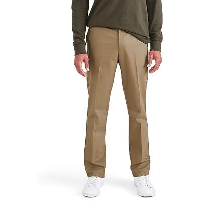 Dockers Signature Stain Defender raka byxor för män, Ny brittisk kaki, 40W / 32L Dockers Signature Stain Defender raka byxor för män, Ny brittisk kaki, 40W / 32L