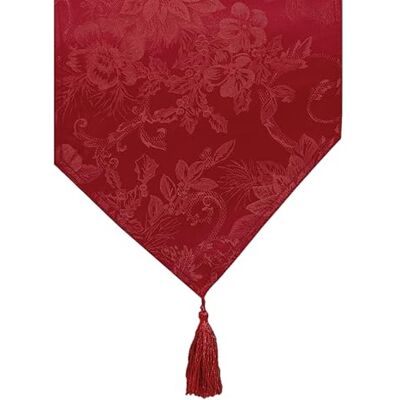 Elrene Home Fashions Jacquard Holiday Bordslöpare, Polyester, Röd, 33 cm x 178 cm Elrene Home Fashions Jacquard Holiday Bordslöpare, Polyester, Röd, 33 cm x 178 cm