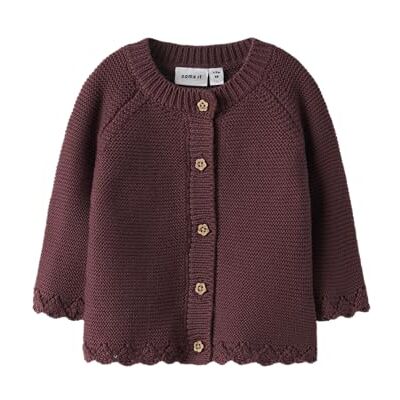 NAME IT Nbfbalsalmi Ls stickade kort, Oxblood röd, 50 NAME IT Nbfbalsalmi Ls stickade kort, Oxblood röd, 50