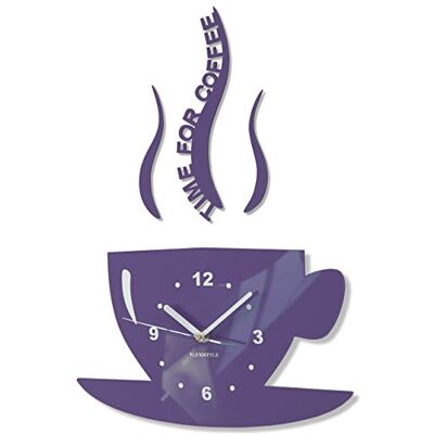 Milka Time för Kaffe Väggklocka - Modern 3D Akryl Dekor Milka Time för Kaffe Väggklocka - Modern 3D Akryl Dekor