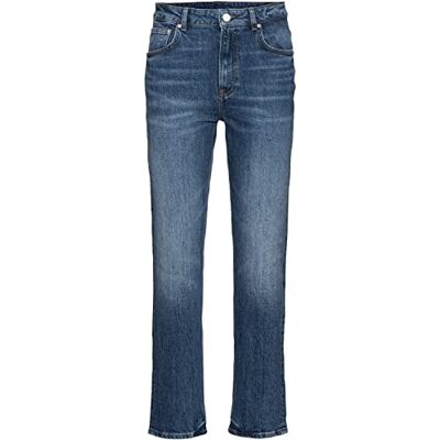 GANT Dam raka skurna jeans, MID Blue Broken IN, standard, Mellanblått, 29W GANT Dam raka skurna jeans, MID Blue Broken IN, standard, Mellanblått, 29W