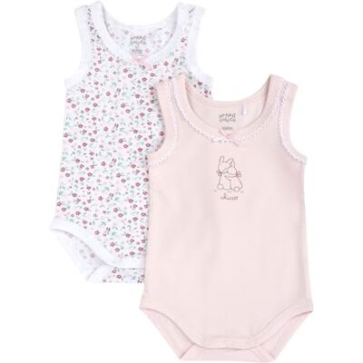 Chicco Två bodys, Ljusrosa, 0 mesi Chicco Två bodys, Ljusrosa, 0 mesi