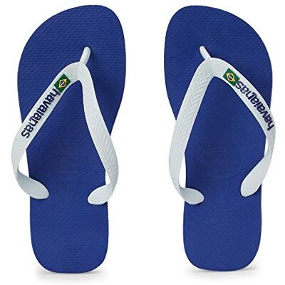 Havaianas Unisex Brasil-logo (Mini Me), marineblauw, VK kind 10/11 Havaianas Unisex Brasil-logo (Mini Me), marineblauw, VK kind 10/11