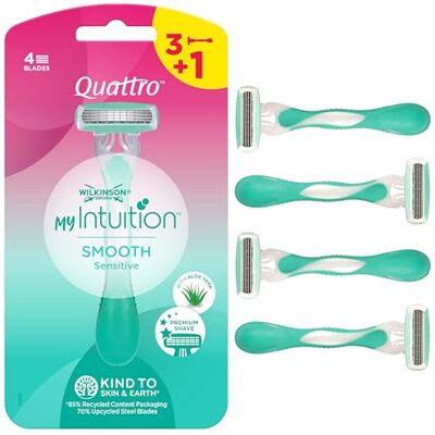 Wilkinson Sword myIntuition Smooth Sensitive Quattro kvinnor 3+1-pack Wilkinson Sword myIntuition Smooth Sensitive Quattro kvinnor 3+1-pack