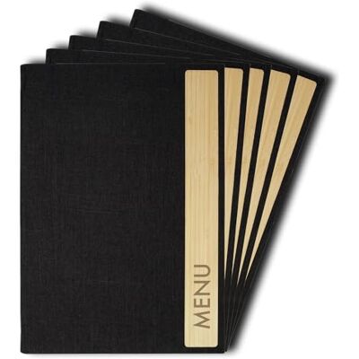 Sigel SM220 Bambu Menyskydd, levereras med 2 genomskinliga fickor 4 vyer för 8 ark, elastisk dragsko pärm, A4, hållbar och lätt att rengöra, mörkgrå/beige Sigel SM220 Bambu Menyskydd, levereras med 2 genomskinliga fickor 4 vyer för 8 ark, elastisk dragsko pärm, A4, hållbar och lätt att rengöra, mörkgrå/beige