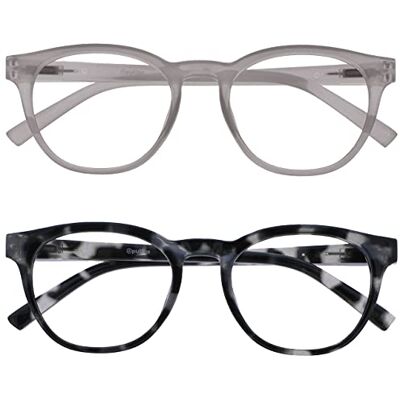OPULIZE Blu 2-pack blått ljus blockerar läsglasögon is sköldpadda dator bländskydd män kvinnor BB5-CW +1,00 OPULIZE Blu 2-pack blått ljus blockerar läsglasögon is sköldpadda dator bländskydd män kvinnor BB5-CW +1,00
