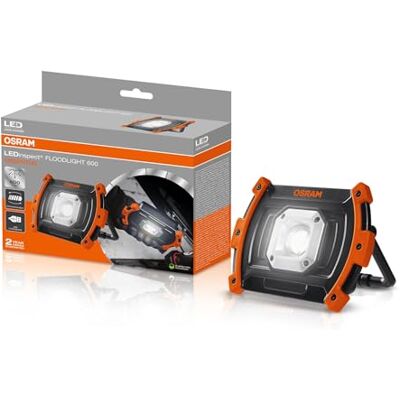 OSRAM FLOODLIGHT 600 ESSENTIAL, upp till 600 lm, flervinklad uppladdningsbar LED-inspektionslampa OSRAM FLOODLIGHT 600 ESSENTIAL, upp till 600 lm, flervinklad uppladdningsbar LED-inspektionslampa