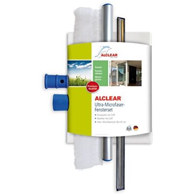ALCLEAR 960008 professionell fönsterputs med mikrofiber, fönsterputs och kombinerad fönsterskrapa 35 cm, mikrofiberduk, fönsterduk, 3-delat rut- och fönsterskrapaset, för hushåll ALCLEAR 960008 professionell fönsterputs med mikrofiber, fönsterputs och kombinerad fönsterskrapa 35 cm, mikrofiberduk, fönsterduk, 3-delat rut- och fönsterskrapaset, för hushåll