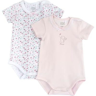 Chicco Två bodys, Ljusrosa, 0 mesi Chicco Två bodys, Ljusrosa, 0 mesi