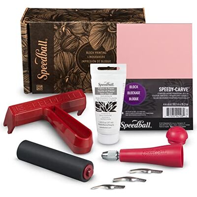 Speedball Textiltryckset - Nybörjarevänligt, Levande Bläck Speedball Textiltryckset - Nybörjarevänligt, Levande Bläck