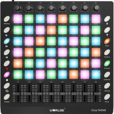 WorldE Orca-Pad48 – Midi controller pad med utlösare och faders WorldE Orca-Pad48 – Midi controller pad med utlösare och faders