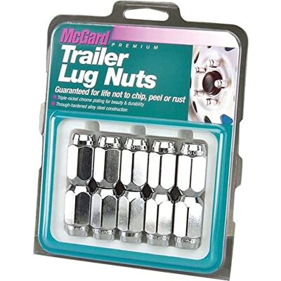 McGard 74043 Chrome Cone Seat Style Trailer Lug Nut Set (1/2 tum 20 trådstorlek) set med 10 st McGard 74043 Chrome Cone Seat Style Trailer Lug Nut Set (1/2 tum 20 trådstorlek) set med 10 st
