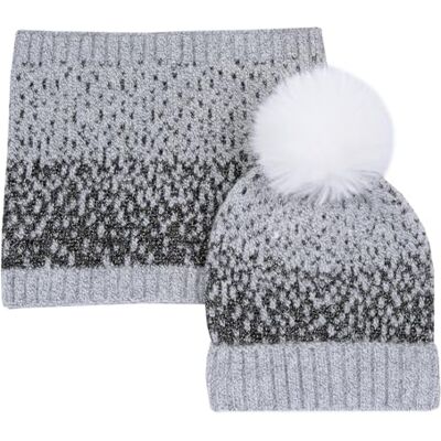 Chicco Baby vintermössa och halsvärmare set, Grå, 18 mesi Chicco Baby vintermössa och halsvärmare set, Grå, 18 mesi