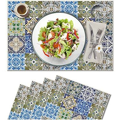 Vilber , set med 4 placemats Vinyl (30,5x45,6x0,22 cm), Anti-fläckar, Halkfria och värmebeständiga. Kombinerbart med bordsvägar och mattor. LISBOA.2638 01 Vilber , set med 4 placemats Vinyl (30,5x45,6x0,22 cm), Anti-fläckar, Halkfria och värmebeständiga. Kombinerbart med bordsvägar och mattor. LISBOA.2638 01
