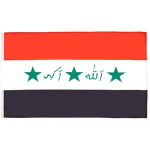 AZ FLAG Gammal irakisk flagga 1991-2004 150x90 cm irakisk flagga 100% polyester med integrerade metallöglor flagga 110 g
