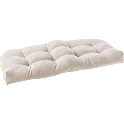 Sweet Home Collection uteplats stolskuddar utomhus loveseat lounge sittdynor premium bekväm tjock fiberfyllning tuftad 112 cm x 48 cm, 1 st (paket med 1), grädde Sweet Home Collection uteplats stolskuddar utomhus loveseat lounge sittdynor premium bekväm tjock fiberfyllning tuftad 112 cm x 48 cm, 1 st (paket med 1), grädde