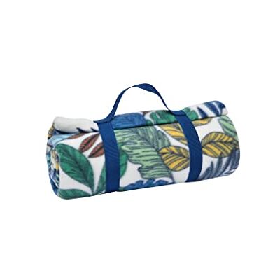 Sleepdown Tropisk fleece picknickfilt utomhus mjuk bärbar hopfällbar picknickmatta strandpark camping vandring trädgård med handtag – 135 cm x 150 cm – multi,5056557502998 Sleepdown Tropisk fleece picknickfilt utomhus mjuk bärbar hopfällbar picknickmatta strandpark camping vandring trädgård med handtag – 135 cm x 150 cm – multi,5056557502998