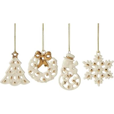 Lenox 895679 Mini piercade berlockprydnader, set med 4, julprydnad Lenox 895679 Mini piercade berlockprydnader, set med 4, julprydnad