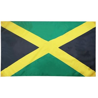 AZ FLAG Jamaicansk flagga 150x90 cm med 4 öljetter, Jamaicansk flagga för balkong eller vägg AZ FLAG Jamaicansk flagga 150x90 cm med 4 öljetter, Jamaicansk flagga för balkong eller vägg