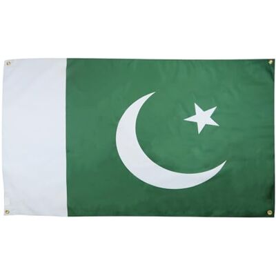 AZ FLAG Pakistans flagga 150 x 90 cm med 4 öljetter, pakistansk flagga för balkong eller vägg AZ FLAG Pakistans flagga 150 x 90 cm med 4 öljetter, pakistansk flagga för balkong eller vägg