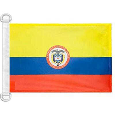 AZ FLAG Colombia nautisk flagga med vapen 45 x 30 cm colombiansk flagga 30 x 45 cm AZ FLAG Colombia nautisk flagga med vapen 45 x 30 cm colombiansk flagga 30 x 45 cm
