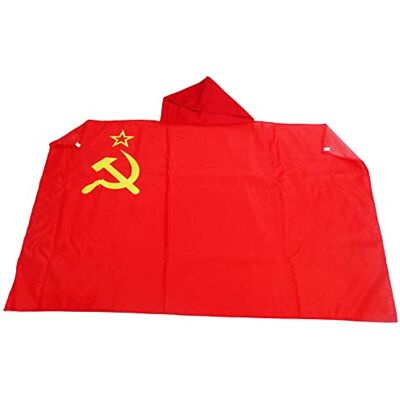AZ FLAG Cape Sovjetunionen 150x90 cm Lätt Polyester Inomhusbruk supporterkappa sydda kanter och lätt finish AZ FLAG Cape Sovjetunionen 150x90 cm Lätt Polyester Inomhusbruk supporterkappa sydda kanter och lätt finish