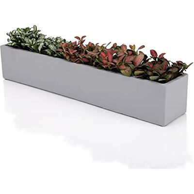 Ten-stone Tio stenar 35 cm grå opelerad rektangel betong suckulent planterare fönsterbräda lådor Ten-stone Tio stenar 35 cm grå opelerad rektangel betong suckulent planterare fönsterbräda lådor