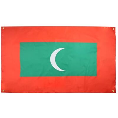 AZ FLAG Maldivernas flagga 150 x 90 cm med 4 öljetter, Maldivisk flagga för balkong eller vägg AZ FLAG Maldivernas flagga 150 x 90 cm med 4 öljetter, Maldivisk flagga för balkong eller vägg