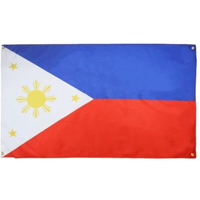 AZ FLAG Filippinsk flagga 150x90 cm med 4 öljetter, filippinsk flagga för balkong eller vägg AZ FLAG Filippinsk flagga 150x90 cm med 4 öljetter, filippinsk flagga för balkong eller vägg