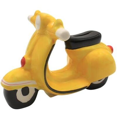 Dekohelden24 XL sparfigur, sparroller, körkort, sparbössa, sparbössa, rullkörkort, mopedspardosa, pengagåva, skoter, spargris som gul scooter, L/B/H 20 x 10 x 11 cm. Dekohelden24 XL sparfigur, sparroller, körkort, sparbössa, sparbössa, rullkörkort, mopedspardosa, pengagåva, skoter, spargris som gul scooter, L/B/H 20 x 10 x 11 cm.