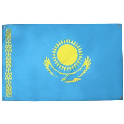 AZ FLAG Kazakstans flagga 150x90 cm med 4 öljetter, Kazakisk flagga för balkong eller vägg AZ FLAG Kazakstans flagga 150x90 cm med 4 öljetter, Kazakisk flagga för balkong eller vägg