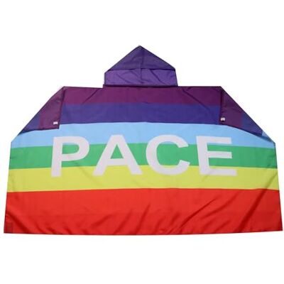 AZ FLAG Cape Fred regnbåge (Pace) 150x90 cm Lätt Polyester Inomhusbruk supporterkappa sydda kanter och lätt finish AZ FLAG Cape Fred regnbåge (Pace) 150x90 cm Lätt Polyester Inomhusbruk supporterkappa sydda kanter och lätt finish