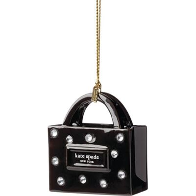 kate spade new york Be Jolly KSNY signatur shoppingväska prydnad, julprydnad kate spade new york Be Jolly KSNY signatur shoppingväska prydnad, julprydnad