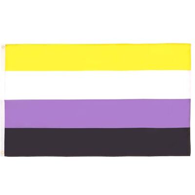 AZ FLAG Icke-binär Pride-flagga 90 x 60 cm HBT-flagga Genderqueer 100% polyester med integrerade metallöglor Pavilion 50 g AZ FLAG Icke-binär Pride-flagga 90 x 60 cm HBT-flagga Genderqueer 100% polyester med integrerade metallöglor Pavilion 50 g
