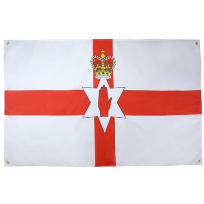AZ FLAG Nordirlands flagga 150x90 cm med 4 öljetter, nordirländsk flagga för balkong eller vägg AZ FLAG Nordirlands flagga 150x90 cm med 4 öljetter, nordirländsk flagga för balkong eller vägg