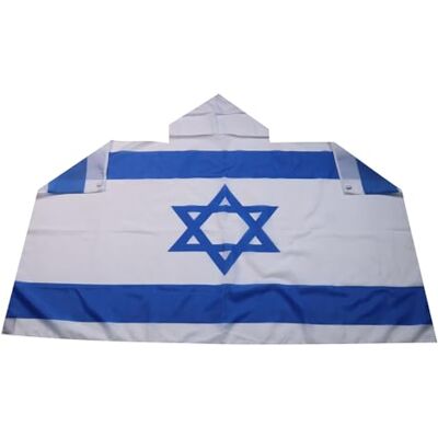 AZ FLAG Israels flagga 150 x 90 cm Israelisk flagga cape 100% polyester med integrerade ärmar Body Flag 80 g AZ FLAG Israels flagga 150 x 90 cm Israelisk flagga cape 100% polyester med integrerade ärmar Body Flag 80 g
