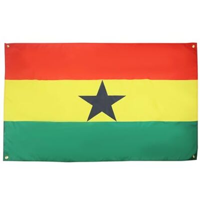 AZ FLAG Ghana flagga 150x90 cm med 4 öljetter, ghanesisk flagga för balkong eller vägg AZ FLAG Ghana flagga 150x90 cm med 4 öljetter, ghanesisk flagga för balkong eller vägg