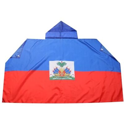 AZ FLAG Haiti flagga 150 x 90 cm Haitisk flagga cape 100% polyester med integrerade ärmar Body Flag 80 g AZ FLAG Haiti flagga 150 x 90 cm Haitisk flagga cape 100% polyester med integrerade ärmar Body Flag 80 g