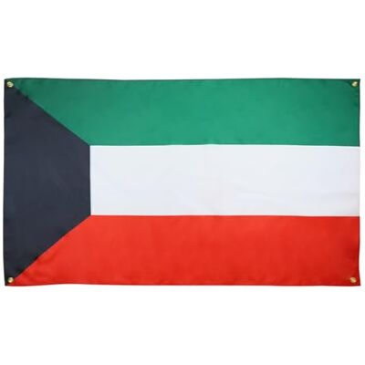 AZ FLAG Kuwait-flagga 150x90 cm med 4 öljetter, Kuwaitisk flagga för balkong eller vägg AZ FLAG Kuwait-flagga 150x90 cm med 4 öljetter, Kuwaitisk flagga för balkong eller vägg