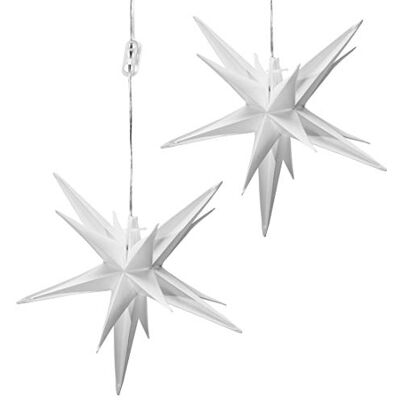 Amare LED Stjärnor - 27x5,5x21,5cm - vit - plast - Julbelysning Amare LED Stjärnor - 27x5,5x21,5cm - vit - plast - Julbelysning