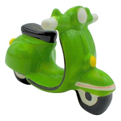 Dekohelden24 XL sparfigur, sparroller, körkort, sparbössa, sparbössa, rullkörkort, mopedspardosa, pengagåva, skoter, spargris som skoter i grönt av keramik, L/B/H 20 x 10 x 11 cm. Dekohelden24 XL sparfigur, sparroller, körkort, sparbössa, sparbössa, rullkörkort, mopedspardosa, pengagåva, skoter, spargris som skoter i grönt av keramik, L/B/H 20 x 10 x 11 cm.