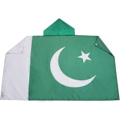 AZ FLAG Pakistans flagga 150 x 90 cm Pakistansk flagga cape 100% polyester med integrerade ärmar Body Flag 80g AZ FLAG Pakistans flagga 150 x 90 cm Pakistansk flagga cape 100% polyester med integrerade ärmar Body Flag 80g