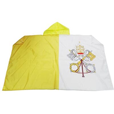 AZ FLAG Vatikanflagga 150 x 90 cm Vatikanflaggans cape 100% polyester med integrerade ärmar Body Flag 80 g AZ FLAG Vatikanflagga 150 x 90 cm Vatikanflaggans cape 100% polyester med integrerade ärmar Body Flag 80 g