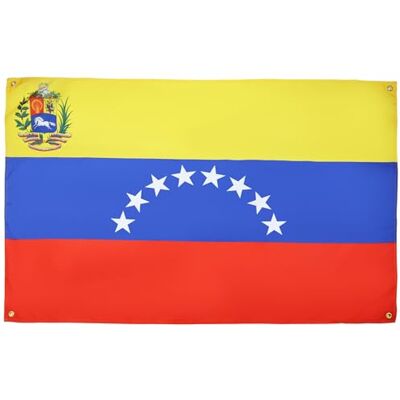 AZ FLAG Venezuelansk flagga 150x90 cm med 4 öljetter, venezuelansk flagga för balkong eller vägg AZ FLAG Venezuelansk flagga 150x90 cm med 4 öljetter, venezuelansk flagga för balkong eller vägg