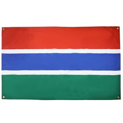 AZ FLAG Gambias flagga 150x90 cm med 4 öglor, gambisk flagga för balkong eller vägg AZ FLAG Gambias flagga 150x90 cm med 4 öglor, gambisk flagga för balkong eller vägg