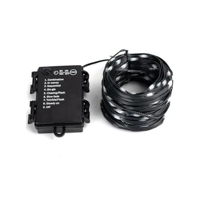 Brightium LED-ljusslinga med 3AA-batterier, PVC- och kopparmaterial, varmt vitt ljus, 5 m, perfekt för inomhus- och utomhusmiljöer. Brightium LED-ljusslinga med 3AA-batterier, PVC- och kopparmaterial, varmt vitt ljus, 5 m, perfekt för inomhus- och utomhusmiljöer.