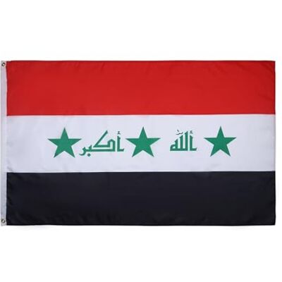 AZ FLAG Gammal irakisk flagga 2004-2008 90x60 cm irakisk flagga 60 x 90 cm flaggor AZ FLAG Gammal irakisk flagga 2004-2008 90x60 cm irakisk flagga 60 x 90 cm flaggor